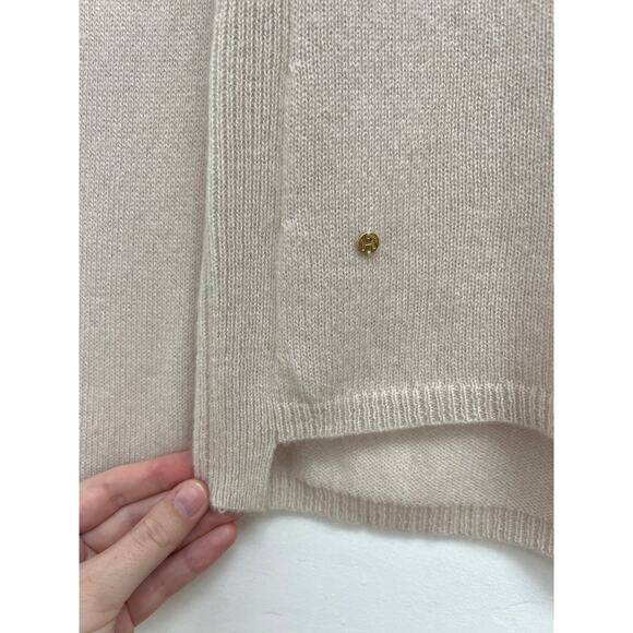 NWT Halston Heritage 100% Cashmere Cowl Neck Luxury Soft Neutral Sweater Medium - Picture 5 of 10